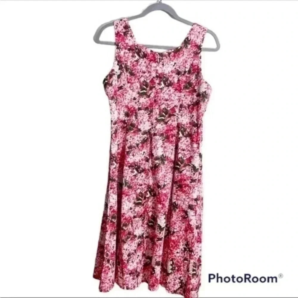 Talbots floral fit & flare dress 12P